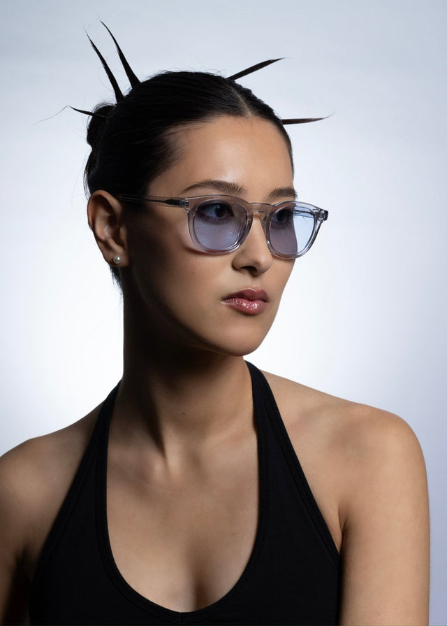 SEYU Sonnenbrille 04 Grey - blaue Linsen
