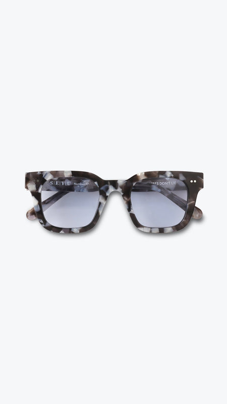 Sunglasses with blue lenses