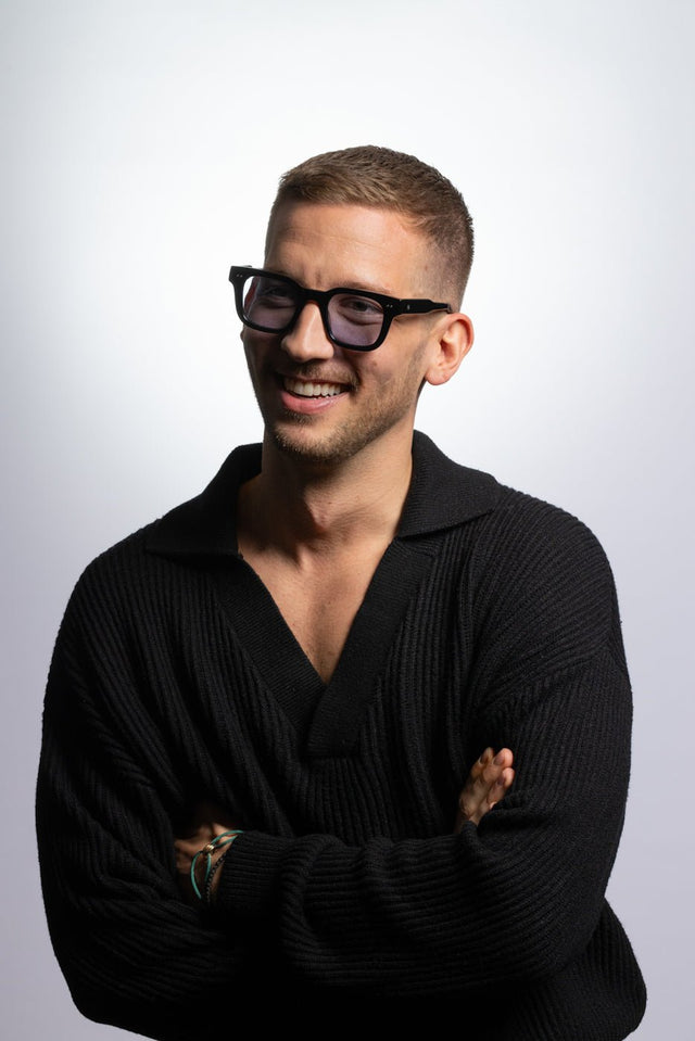 SEYU Sonnenbrille 17 Black - blaue Linsen